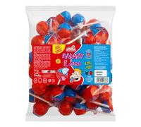Caramelos Cerdán - Chupas Ramzy F. Gum : Fresa-Frutas del Bosque Doble Relleno Gigante de Pica Pica y Chicle | Triple Sensación, Sin Gluten ni Alérgenos | Bolsa de 35 Uds |