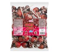 Caramelos Cerdán - Chupas Yokopop: Cola Doble Relleno Gigante de Pica Pica y Chicle | Triple Sensación, Sin Gluten ni Alérgenos | Bolsa de 35 Unidades | Ideal para Halloween, Fiestas y Cumpleaños