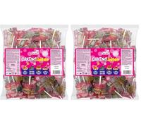 Caramelos Cerdán - Piruletas | Cake Bites -Sabores Tartas | Caramelo Duro con Palo Sin Gluten ni Alérgenos | Ideal para Fiestas, Eventos y Cumpleaños | Bolsa de 100 Unidades Aprox. (Paquete de 2)