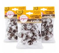 Caramelos con Miel Española 25% y Café, 3 x 100 g | Suaves para la garganta; sin gluten, colorantes ni conservantes; elaborados en España con extractos naturales.
