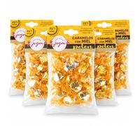Caramelos con Miel Española 25% y Polen, 5 x 100 g | Suaves para la garganta; sin gluten, colorantes ni conservantes; elaborados en España con extractos naturales.