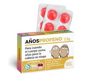 Caramelos Cumpleaños divertidos| Años profeno | Caja Regalo con 12 Caramelos sin Azúcar | Regalo Original Caja Broma con Caramelos | Sabor Cereza