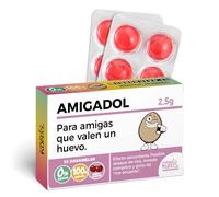 Caramelos de broma AMIGADOL | Blíster con 12 caramelos sin azúcar sabor cereza | Regalo original y divertido para amiga invisible, cumpleaños, navidad, ocasiones especiales…