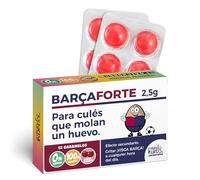 Caramelos de broma BARÇAFORTE | Caja con 12 caramelos sin azúcar sabor cereza | Regalo original para culés de corazón | Ideal para gritar ¡Visca Barça! en cada bocado