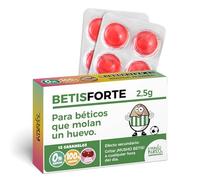 Caramelos de broma BETISFORTE | Caja con 12 caramelos sin azúcar sabor cereza | Detalle gracioso para béticos que no fallan | Regalo para cumpleaños, ferias o verdiblancos con arte