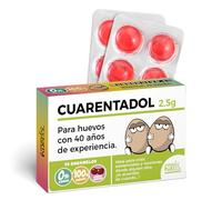 Caramelos de broma | CUARENTADOL | 12 caramelos sin azúcar en blíster | Regalo original y gracioso para hombres que cumplen 40 | Cumpleaños, reuniones, fiestas