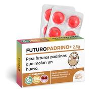 Caramelos de broma FUTURO PADRINO | Blíster con 12 caramelos sin azúcar sabor cereza | Regalo original y divertido para futuros padrinos, fiestas, ocasiones especiales…