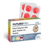 Caramelos de broma FUTURO TIO | Blíster con 12 caramelos sin azúcar sabor cereza | Regalo original y divertido para futuros tíos, fiestas, ocasiones especiales…