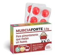 Caramelos de broma MURCIAFORTE | Caja con 12 caramelos sin azúcar sabor cereza | Regalo con alma pimentonera | Ideal para cumpleaños o fans del Real Murcia con mucha historia