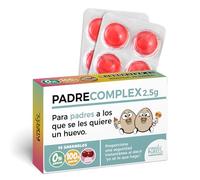 Caramelos de broma PADRECOMPLEX | Caja con 12 caramelos sin azúcar sabor cereza | Detalle gracioso para padres que están hasta los huevos |Regalo Papá primerizos