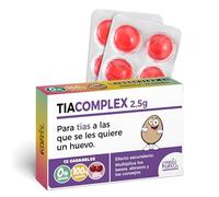 Caramelos de broma TIACOMPLEX | Caja con 12 caramelos sin azúcar sabor cereza | Regalo original para tías que miman, aconsejan y a veces también se pasan de intensas