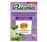 Caramelos de Flores de Saúco, Sin Azúcares, con Hierbas de los Alpes Suizos, 50 g. Pack de 3