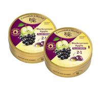 Caramelos de fruta dobles Cavendish & Harvey Grosella Negra y Manzana, lata de 175 g (paquete de 2). Caramelos de fruta rellenos de grosella negra y manzana. Veganos, halal y kosher. 2 x 175 g