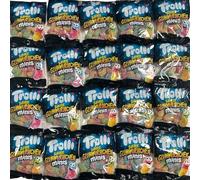 Caramelos de Halloween, Gomitas Trolli, Gusanos Horribles, 20 Mini Bolsitas, Ideales para Decoraciones de Halloween, 400g