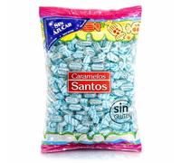 Caramelos de Menta Sin Azúcar - Muy Bajos en Calorías - Sin gluten y Sin Alérgenos - 100% Sin Azucar - Caramelos Santos, desde 1948 (500g)