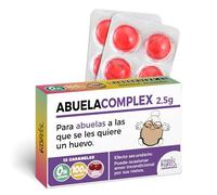 Caramelos divertidos | ABUELACOMPLEX | Caja con 12 caramelos sin azúcar sabor cereza | Regalo original para abuelas a las que se quiere un huevo, con amor eterno y sin azúcar