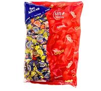 Caramelos Gajos de Limón Sin Azúcar Originales - Sabor ácido a limón - 100% Sin Azúcar - Bolsa de 1 KG - Sin Gluten - Caramelos Santos