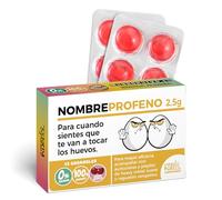 Caramelos personalizados NOMBREPROFENO | Escribe tu nombre: ...profeno | Regalo divertido tipo medicamento | 12 caramelos sabor cereza sin azúcar | Regalo divertido y único para amigos o pareja