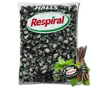 Caramelos Respiral, Caramelo con sabor a Regaliz y Mentol, Caramelo con azucar, el Respiral de toda la vida, Sin gluten, Contiene 1 bolsa de 1 kg que tiene 316 unidades aproximadamente