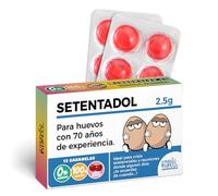 Caramelos SETENTADOL | Blíster con 12 caramelos sin azúcar | Regalo divertido para hombres de 70 años con sentido del humor | Ideal para cumpleaños y celebraciones familiares