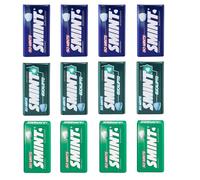Caramelos Smint Sin Azúcar en Lata Metálica - 6 Sabores Diferentes en Packs (4 menta, 4 hiebabuena y 4 eucalipto)