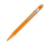 Caran d’Ache - Bolígrafo Ballpoint 849 Pop Line Retráctil de Aluminio con diseño fluorescente en forma hexagonal (Naranja)