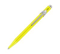 Caran d’Ache - Bolígrafo Ballpoint 849 Pop Line Retráctil de Aluminio con diseño fluorescente en forma hexagonal (Amarillo)