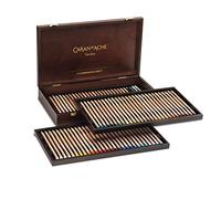 Caran d 'Ache Luminance 6901 - Estuche de madera, surtido 80 lápices - 76 + 4 colores dobles