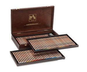 Caran d 'Ache Luminance 6901 - Estuche de madera, surtido 80 lápices - 76 + 4 colores dobles