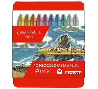 Caran D’ Ache Metálico Neocolor I 10 Cera Pasteles - Impermeable, Surtido Colo