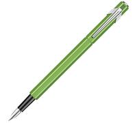 Caran d ́Ache - Pluma estilográfica (plumín B), color verde y amarillo