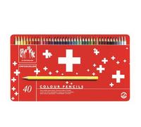 CARAN d'ACHE 1285.740 SwissColor Color Lápiz con caja de metal, Paquete de 40