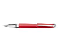 CARAN D'ACHE 4779-770 - Roller Caran D'Ache Leman Laca China Roja Escarlata Adornos Plateados Rodiados Con Estuche Punta Media
