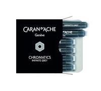Caran D'Ache 8021-005 - Pack de 6 cartuchos de tinta estilográfica, color gris infinito