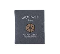 Caran D'Ache 8021-049 - Pack de 6 cartuchos de tinta estilográfica, color marrón
