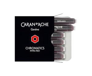 Caran D'Ache 8021-070 - Pack de 6 cartuchos de tinta estilográfica, color rojo