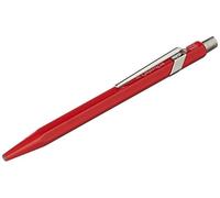 Caran d'Ache 849 Metal Range - Bolígrafo retráctil (aluminio, cartucho de tinta rojo), diseño con forma hexagonal, color rojo