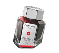 Caran d'Ache - Bote de tinta (50 ml), diseño con forma hexagonal, color rojo