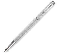 Caran d'Ache Chevron Fountain Pen - Rhodium M steel