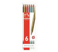 Caran d'Ache Creative Art Materials Fancolor - Lápices metálicos solubles en agua, multicolor