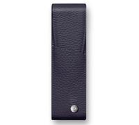 Caran d'Ache Double Leather - Portalápices, azul
