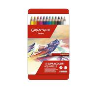 Caran Dache - Estaño de metal con 12 colores surtidos