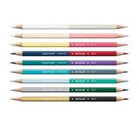 Caran d'Ache – Juego de 9 lápices bicolores – Ed. Alpine Frost – 18 colores y pincel – Caja premium