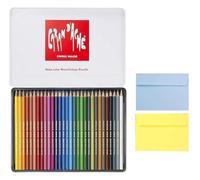Caran d'Ache Lápices de colores acuarellables (30 unidades, 2 sobres, color acuarellable)