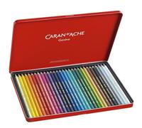 Caran Dache - Lata de metal con 30 colores surtidos