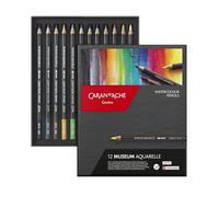 Caran D'Ache Museum Aquarelle - Lápices acuarela suaves de calidad extrafina, 12 unidades, multicolor