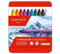 Caran D'ache Neocolor II - Juego de ceras de color (10 unidades, caja metálica)
