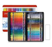 Caran d'Ache Neocolor II, Pasteles de cera acuarelables, Lápices de cera Aquarellables Lote de 40 y 1 postales EMI Craft
