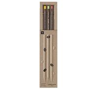 Caran d'Ache Lápices de grafito Nespresso Swiss Wood set de 3 marrón 0348.100