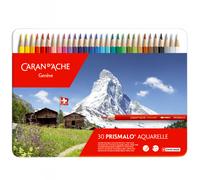 Caran D'Ache Prismalo Soluble en Agua Color Lápices 30 Metal Lata Set Aquarelle